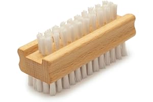 KONEX Brosse à main et à ongles en bois antidérapante à deux faces