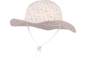 EOZY Chapeau Bob Coton Naissance Bébé Fille Garçon Solaire Anti-UV UPF50+ Casquette Pliable Été Cartoon Animal Mignon Voyage Outdoor