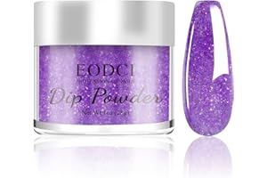 EODCI Kit de poudre de trempage pour ongles, violette, 28 g, poudre de trempage, pour manucure française, kit de manucure, pas besoin de lampe à ongles