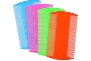 BREMOROU 4 Pcs Lice Combs Double Sided Fine Tooth Comb Lice Comb For Dandruff Removal Thick Hair Tooth Head Nit Hair Combs For Adults Kids And Pet's Remove Head Lice Nits Fleas(4 Colors) (Light color)