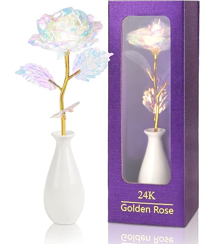 Rosa Stabilizzata In Campana Di Vetro Con Cristallo - Fiore Eterno, Idea Regalo Elegante, Made In Italy, 10x6 Cm