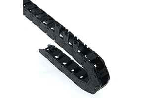 Veekaft Mini Schleppkette Innenmaße 10x11 mm Serienlänge 1000 mm Verstärkte Nylonband-Endverbinder Geeignet für 3D-Drucker und CNC (R18, 10x11)