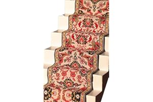 Melody Jane Dolls House Woven Stair Carpet Runner Red Green Miniature Flooring