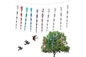 GoldRock 10 sztuk odblaskowych odstraszaczy gołębi, 6 kolorów, odblaskowy odstraszacz ptaków, spirala wiatrowa, do odstraszania ptaków, na balkon i do ogrodu