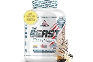 AS American Suplement | Le Beast Mass Gainer | 2 kg | Contient de la creatine monohydrate | Aide à la prise de poids | Complément alimentaire pour grossir | Vanille