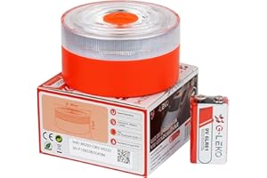 B BALSAT Baliza V16 Homologada DGT 3.0 con Geolocalización, Luz LED Emergencia 360°, Base Magnética, Señalización Carretera, Amarillo (1)