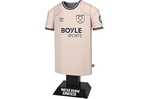 ALLOY COLLECTORS West Ham United FC 25/26 Away Metal Football Shirt - Officially Licensed Miniature Alloy Replica Jersey Collectible Display Gift - Personalise Customisable Name & Number Decals