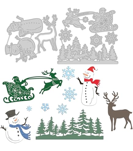 Matrice De Découpe Métal Renne De Noël - 13,5 X 11,9 Cm - Pour Scrapbooking, Cartes Et Artisanat