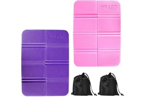 WEKUW Tappetino Pieghevole Outdoor,2 Pezzi Tappetino Pieghevole Campeggio Schiuma Pieghevole Termicamente Isolato XPE Sedile Cuscino,per Attività All'Aperto Come Escursionismo,Campeggio e Picnic(Rosa,Viola)