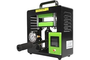 Fishawk 10 Ton Rosin Heat Press Machine, 600W Manual Hydraulic Heat Press Machine with LCD Digital Control Panel, Dual Heated Plate Rosin Press Heating Plate (UK)