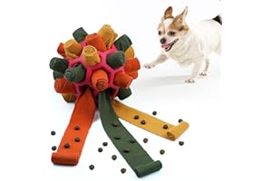 Yikko Cane Palla da Sniffare Giocattolo, Tappetino da Sniffing Giocattolo Interattivo per Cani per Portatile per Cani di Piccola e Media Taglia (Rosso acero)