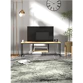 miyuhome Metal Tv Sehpası Raflı Tv &Uuml;nitesi Televizyon Sehpası Safir Meşe 120 cm Televizyon Sehpası Safir meşe