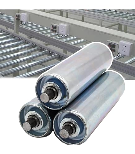 Förderrolle Aus Edelstahl – Unangetrieben, 300mm Länge, 25mm Durchmesser, Achse 8mm, Federsteckmechanismus, Für Logistik, Holz- & Metallbearbeitung