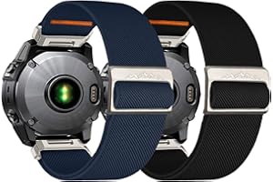 chinbersky Nylonowa bransoletka 26 mm do zegarka Garmin Feinx 6x/5x/7x, regulowana, rozciągliwa, wymienna bransoletka do zegarka Garmin Fenix 5X Plus, Fenix 6X Pro, Fenix3, Fenix3 HR, Descent MK1/Mk2S