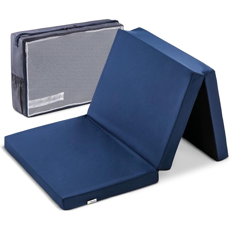 Matelas Pliable Bébé Yoopidoo 60x120cm - Déhoussable Et Transportable - Fabriqué En France