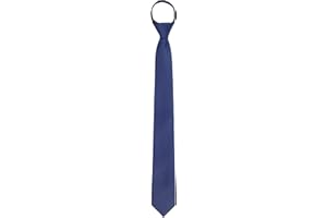 WANYING Cravatta Stretta 6cm Pre-legato con Cerniera per Uomo Business Casual Lunghezza 48cm