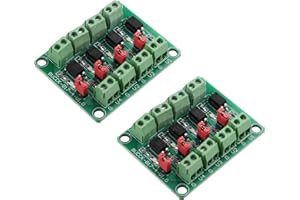 HALJIA 2 Pezzi PC817 4 Canali Optocoupler Isolamento Scheda Convertitore Adattatore Modulo 3.6-30V Driver Fotoelettrico Isolato Modulo PC 817