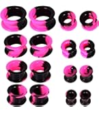 Nsemble De 16 Pièces De Tunnels D'Oreille En Silicone Pour L