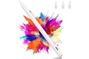 VARIGLAS Lápiz para iPad 2018-2025 - Carga Rápida, Rechazo de Palma, Detección de Inclinación-Stylus Pencil para Apple Pencil con iPad A16/11/10/9/8/7/6, Air 3/4/5/M3/M2, Mini 6/5, Pro 3/4/5/6/M4
