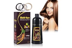 OADAA 3 in 1 Black Instant Hair Color Shampoo for Gray Hair, 500ml Easy Hair Dye Shampoo (Chestunt Brown)