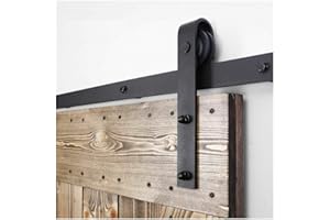 CCJH 304CM/10FT Quincaillerie Kit de Rail Roulettes pour Porte Coulissante Hardware pour une Porte Suspendue en Bois Sliding Barn Door Hardware