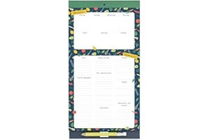 Boxclever Press Meal Planner and Shopping List Pad. Magnetic Shopping List Pad for Fridge with Weekly Meal Planner. Pocket and Clip on Pencil.