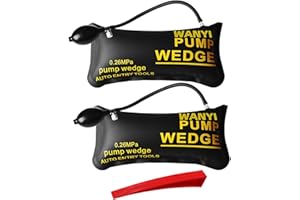 WANYI Air Wedge Up Bag TPU Fabric Air Wedge Pump Kits, Professional Pump Wedge Airbag, Inflatable Pump Bag Alignment Tool for Door Window Installation and Car Repair with 1Pcs Door wedge (2LR)