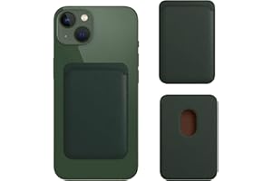 Futurea Wallet Kartenetui kompatibel mit MagSafe für iPhone 12/13 / 14/15 Pro Max Magentisch (Grün) mit Platz für bis zu DREI Karten RFID Schutz inkl. Magnetring zur besseren Haftung