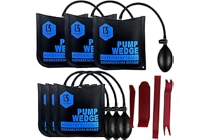 LAURRAINE Air Wedge Bag Pump, Strong Commercial Grade Air Wedge Bag Pump Professional Leveling Kit & Alignment Tool Bag in the Popular Medium Size (6 Pack)