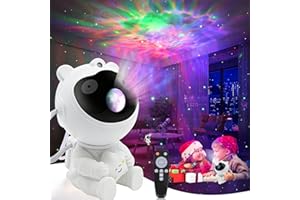 DSGKUU Sternenhimmel Projektor LED Astronaut Projektor Galaxy Nachtlicht mit Fernbedienung und Geschwindigkeit 360° Drehbarkeit Geschenke für Kinder und Erwachsene