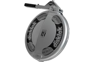 Disklok Gold Security Edition Car Steering Wheel Full Cover Anti- Angle Grinder Anti-Theft Lock Police Approved (Silver, Small 35cm - 39cm)