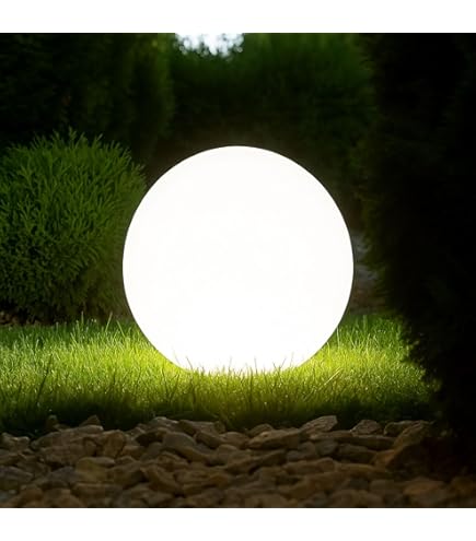 ZIK Sfera Luminosa Giardino Esterno LED Luce Fredda IP 65 Da Terra Cm 50x44 Bianco 87681323 - Foto 12