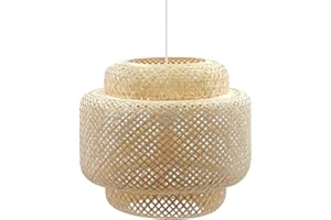 LEDKIA LIGHTING Lámpara Colgante Bambú Nagua Natural Decoración Salón, Habitación, Dormitorio