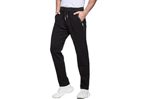 HCSS Mens Joggers Tracksuit Bottoms Men for Running Sports Lounge with Zip Pockets Elasticated Waist