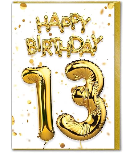 Juvenile Birthday Card Age 13-7 X 5 Inches - Piccadilly Greetings - View #6