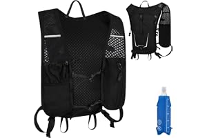 Alaoo Hydration ryggsäck löpning, löparväst återfuktning med reflekterande remsa, hydreringspaket funktionell löpväst för löpning, cykling och klättring