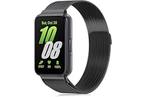 Wizvv Mesh-Metall Armband für Samsung Galaxy Fit 3, Edelstahl Mesh Metall Uhrenarmband kompatibel mit Samsung Galaxy Fit 3, für Damen und Herren