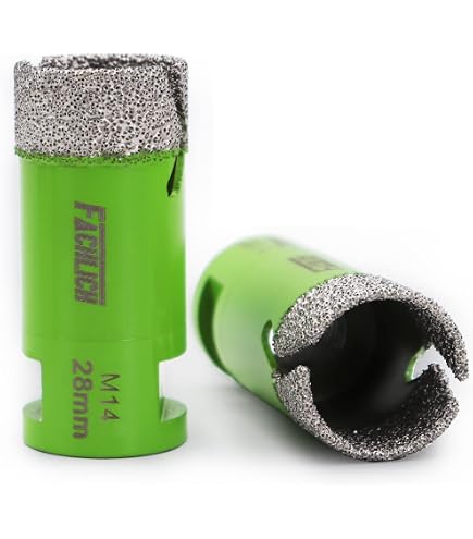 Kit De 10 Mèches Diamantées SHDIATOOL - Perçage Carrelage, Béton - Trous 6 à 68mm + Fraises + Lame Scie - Filetage M14
