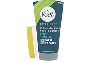 Veet Men - Crème Dépilatoire Homme sous La Douche - Peaux Sensibles – 150 ML