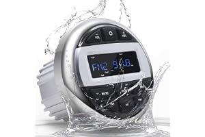 Geloo Marine Stereo Radio Universal, Marine Gauge Receiver MP3-spelare AM FM-stereomottagare för Boot Båtar, Marine Yacht