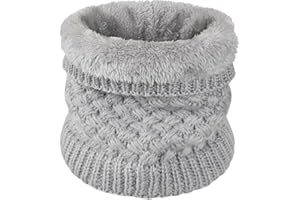 heekpek Sciarpa in Maglia Unisex Circolare Scaldacollo a Maglia Spessa Inverno Scamosciato Spessore Scaldino per Sciarpa per Donne e Uomini Sciarpa