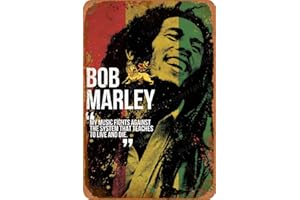 Cimily Plaque en métal vintage Bob Marley - Décoration murale - 20,3 x 30,5 cm