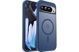 Ezanmull Schutzhülle für Google Pixel 9 Pro XL, kompatibel mit MagSafe, militärischer Schutz, schlanke, durchscheinende, Matte Rückseite, Kratzfest, stoßfest, Handyhülle für Pixel 9 Pro XL (Blau)