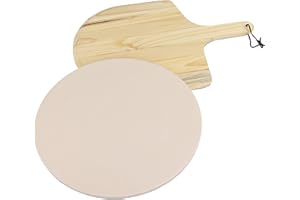 MaxxHome Pierre à Pizza pour Four - Kit à Pizza Complet pour Four Traditionnel au Bois Barbecue Grill et Charbon - 33 cm