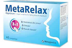 Metagenics - MetaRelax, In Situazioni di Stress, Stanchezza e Tensione Muscolare - 45 Compresse