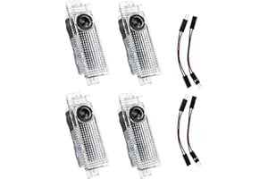 IGEAIIE Car Door Lights, 4 Pack LED Door Projector Logo Lights, Wireless Welcome Puddle Lights, Ghost Shadow Lights Compatible with 3/5/6/7/X1/X2/X3/X4/X5/X6/X7/Z/M/GT Series