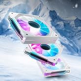 AsiaHorse ARGB PC Fan 120mm [3 Pieces] [Infinity Mirror] [HDB] RGB Fan 1800RPM/61.5CFM/24 LEDs 5V 3 Pin ARGB 12V 4Pin PWM 500
