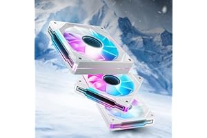 AsiaHorse Ventilateur de boîtier PC ARGB 120MM [Lot de 3] [Infinity Mirror] [HDB] Ventilateur RGB 1800 RPM/ 61.5CFM/ 24 LEDs 5V 3PIN ARGB et ventilateur PWM 12V 4PIN durée de vie de 50000H AMICI5GT