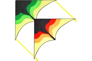 SYNCFUN Large Delta Kite Gradient For Kids and Adults,Easy To Fly Kids Kites Ages 4-8,Large Delta Beach Kite with 328 ft String & Flying Kite Toys for Outdoor Activities For Family & Beach Trip