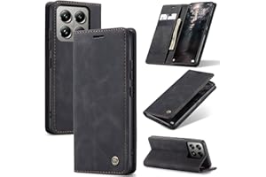 Azororo Handyhülle für Xiaomi 14T Pro 5G Hülle Premium Lederhülle Flip Case Magnet Tascher Kartenfach Standfunktion Klapphülle Schutzhülle für Xiaomi 14T Pro, Schwarz